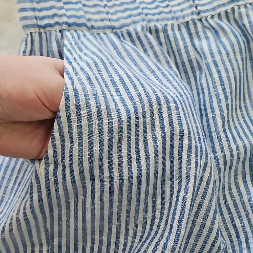 NWT Tommy Bahama Blue and White 100%‎ Cotton Striped Pull-on Shorts: Size- XL